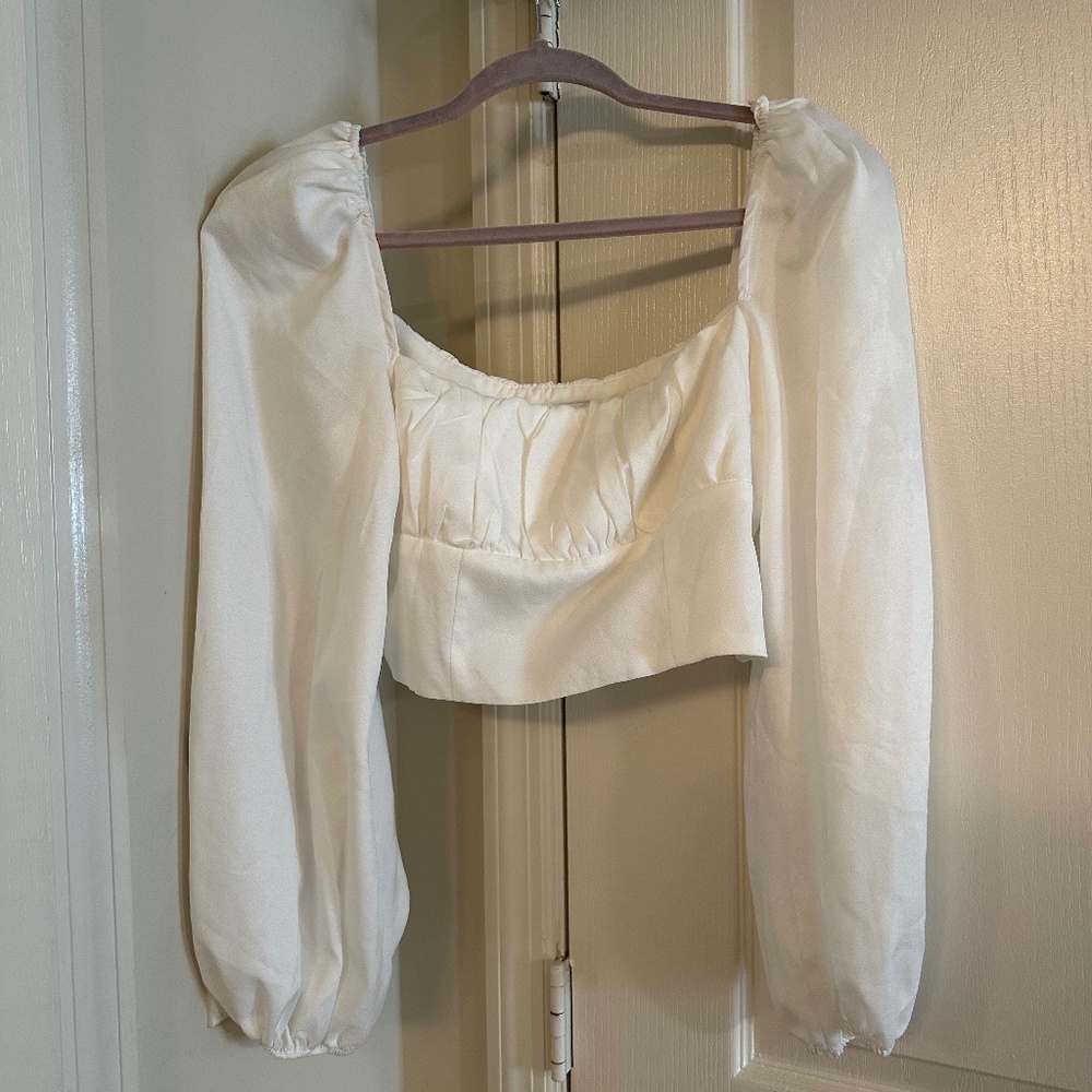 Princes Polly white cropped top